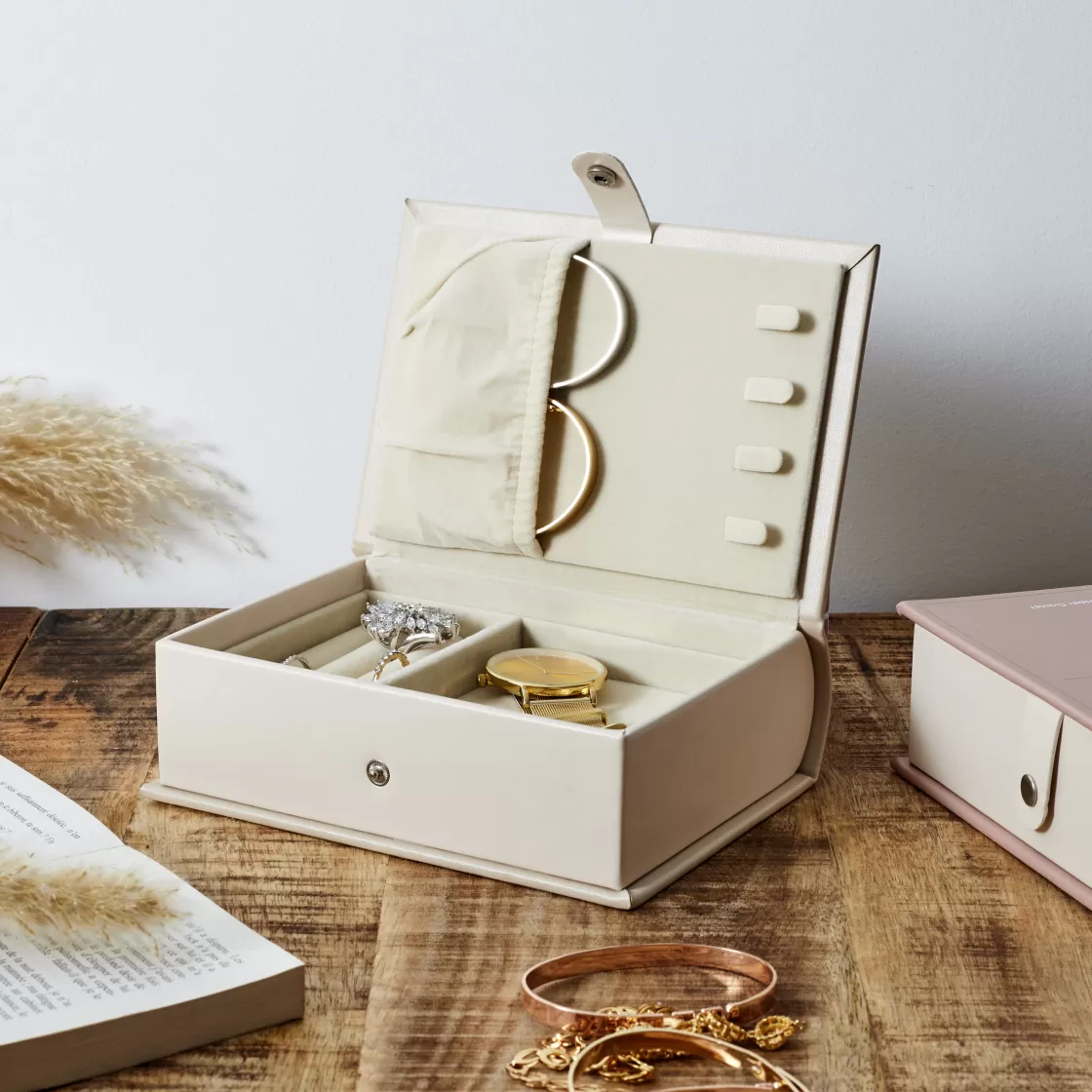 La Chaise Longue Déco-COFFRET A BIJOUX LIVRE IVOIRE
