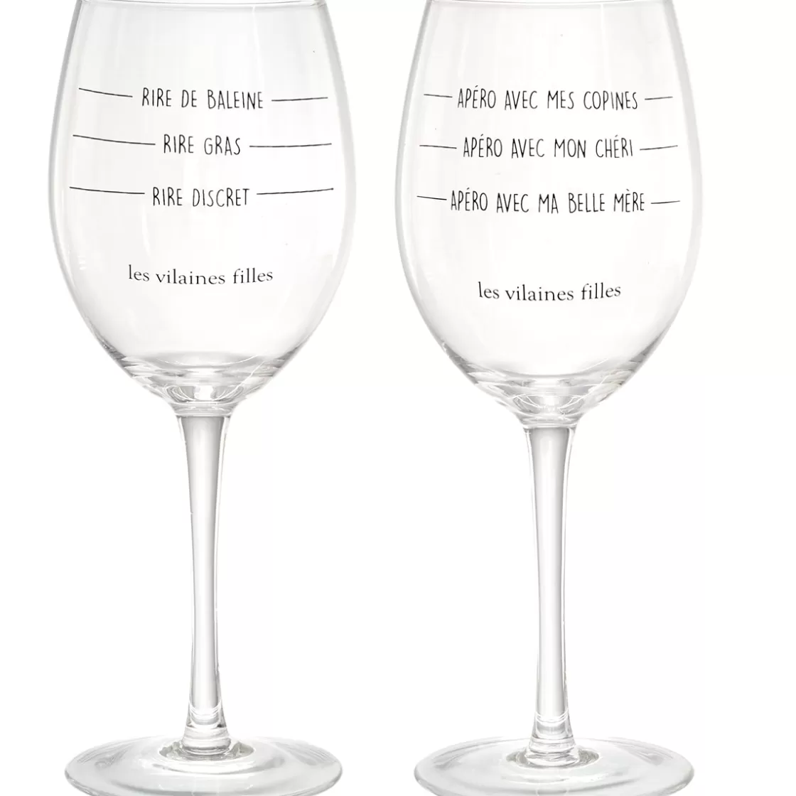 La Chaise Longue Vin & Champagne | Boissons & Cocktails-COFFRET DE 2 VERRES A VIN NIVEAU