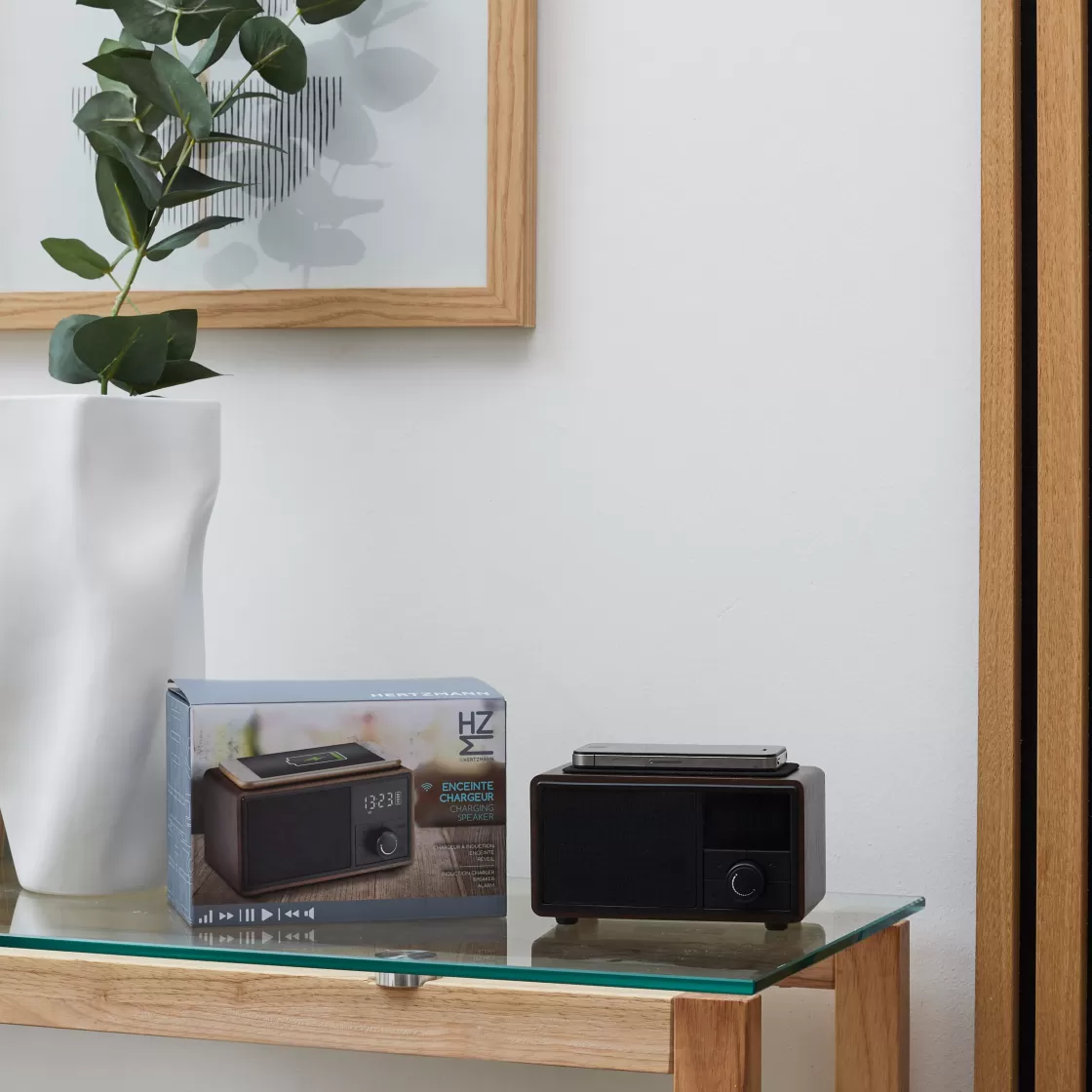 La Chaise Longue Son & Musique | Son & Musique-ENCEINTE CHARGEUR BOIS