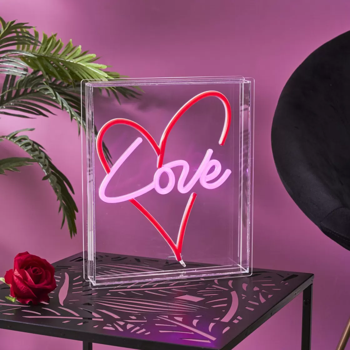 La Chaise Longue Déco Lumineuse | Déco-LAMPE EFFET NEON CŒUR LOVE