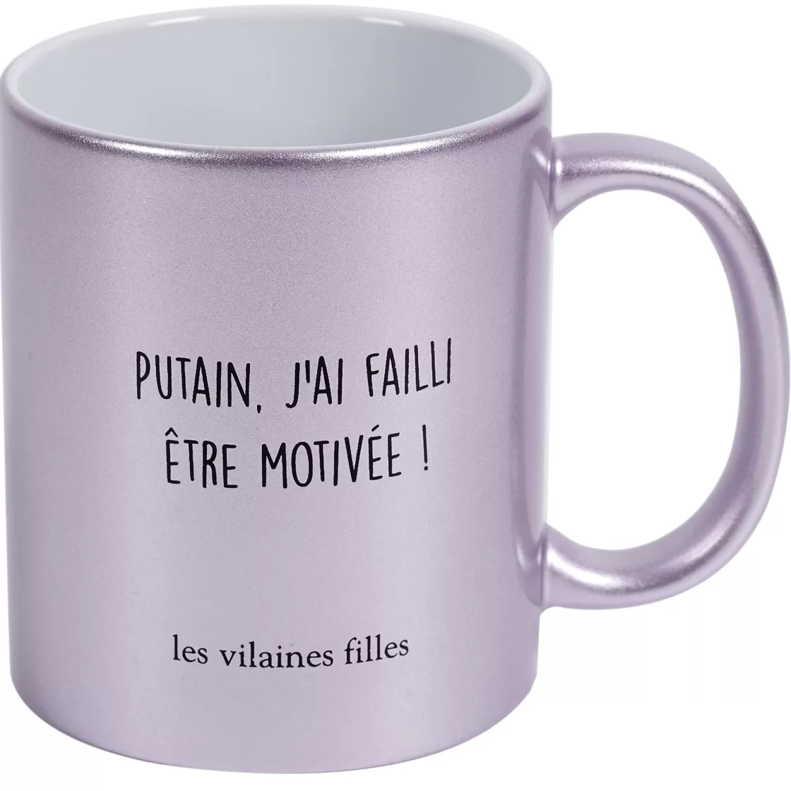 La Chaise Longue Thé & Café-MUG PAILLETTES PUTAIN J'AI FAILLI ETRE MOTIVEE