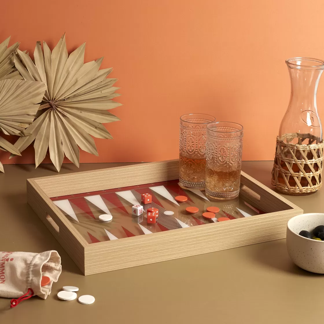 La Chaise Longue Jeux | Accessoires-PLATEAU APERO BACKGAMMON
