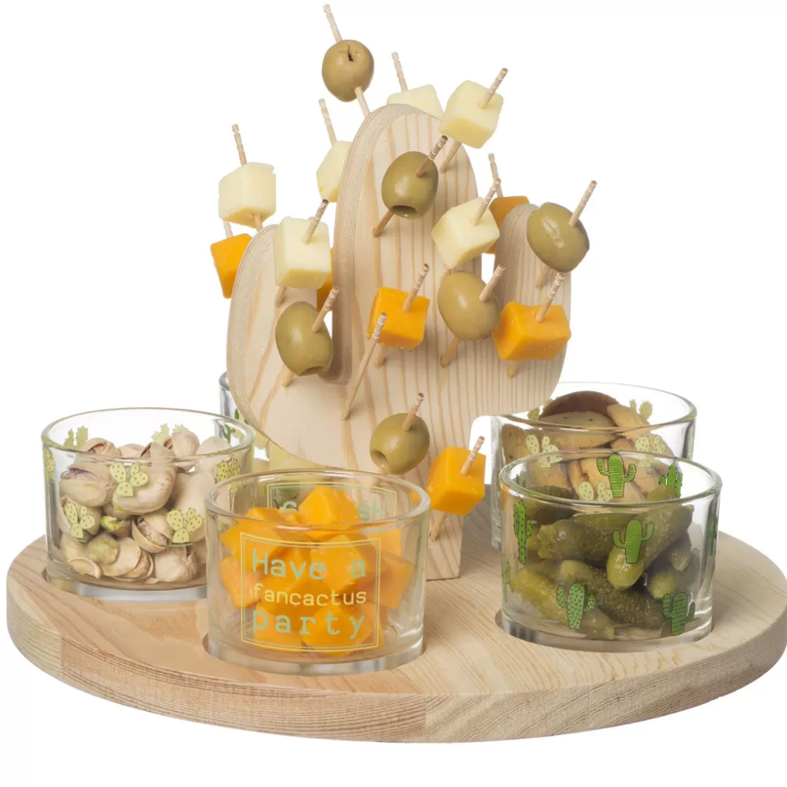 La Chaise Longue Sur Le Pouce | Pique-nique & Barbecue-SET PICS APERO ET COUPELLES CACTUS