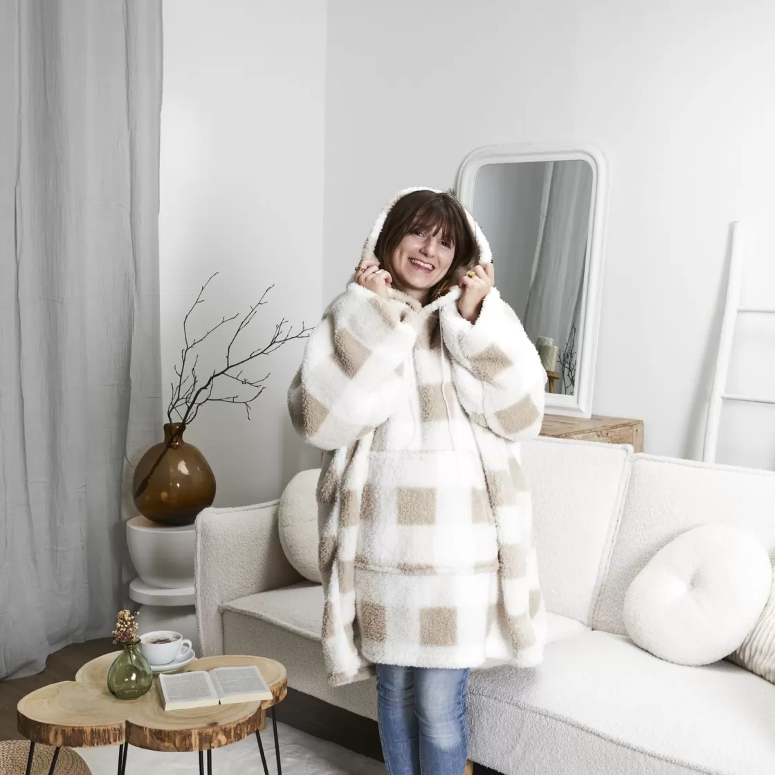 La Chaise Longue Cocoon-SWEAT PLAID CHESSY