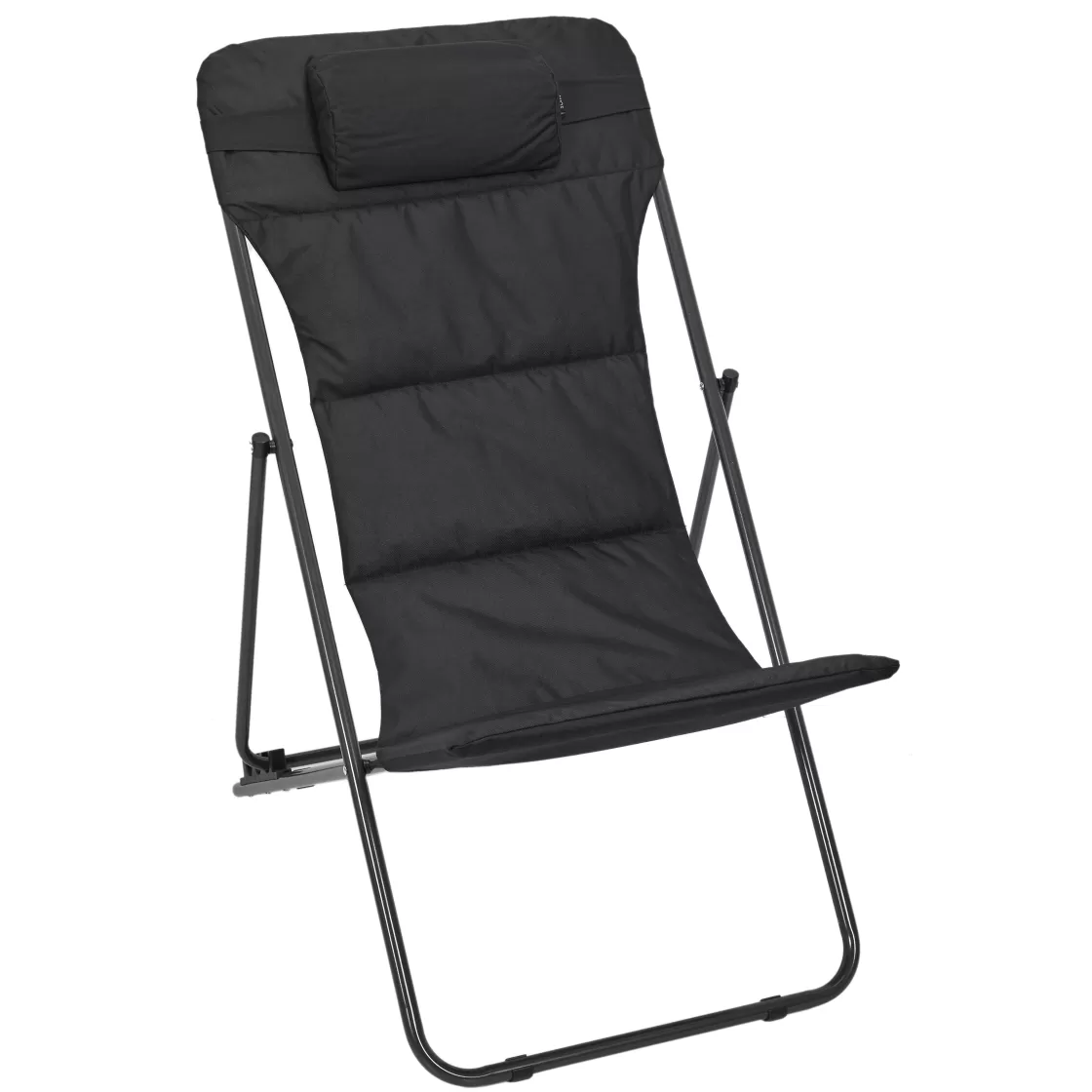 La Chaise Longue Mobilier-TRANSAT PLIANT CORFOU NOIR