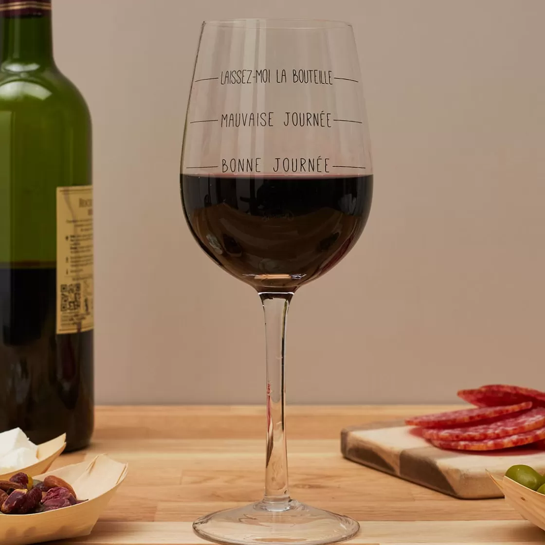 La Chaise Longue Vin & Champagne-VERRE A VIN HUMEUR DU JOUR