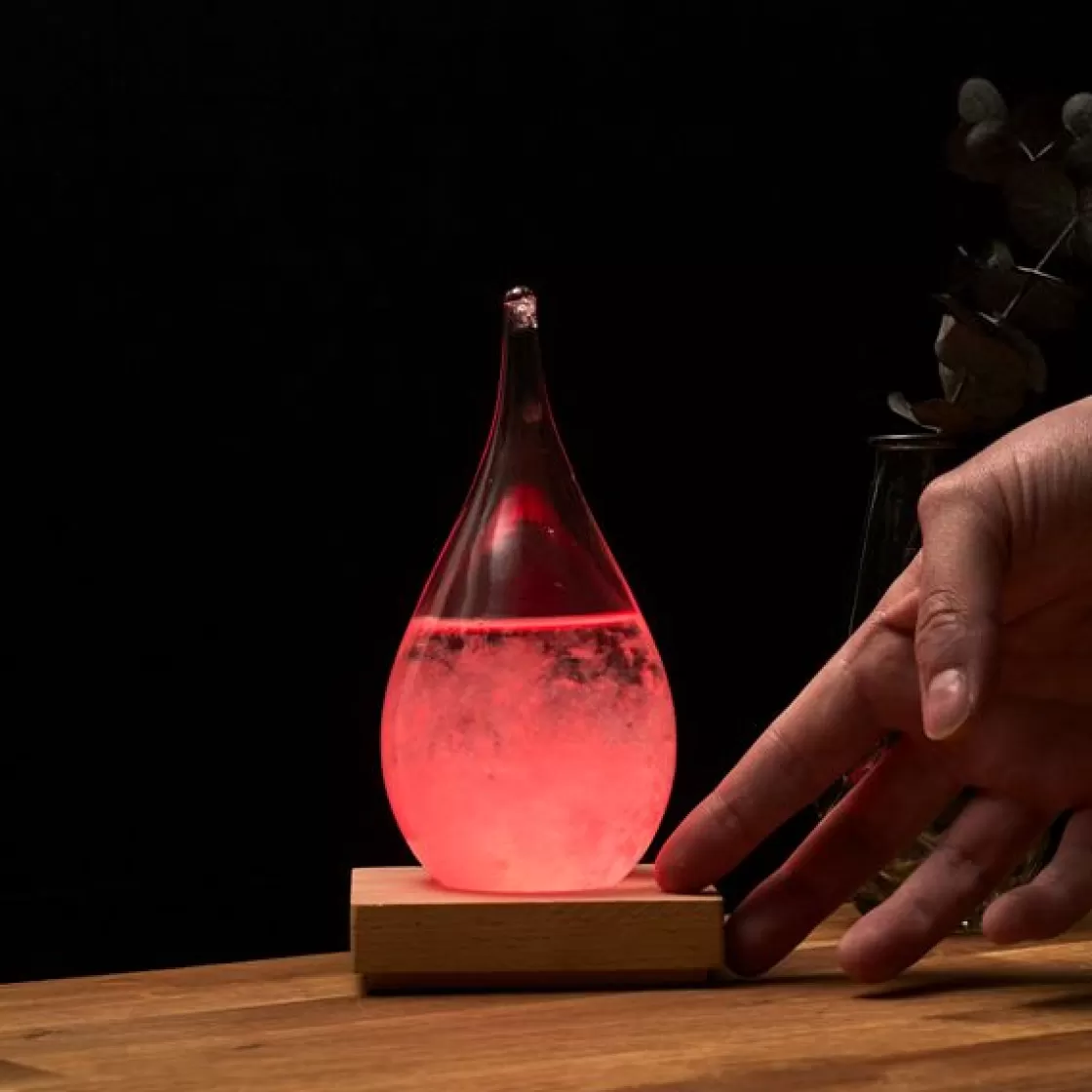 La Chaise Longue Déco-VERRE TEMPETE GOUTTE LED